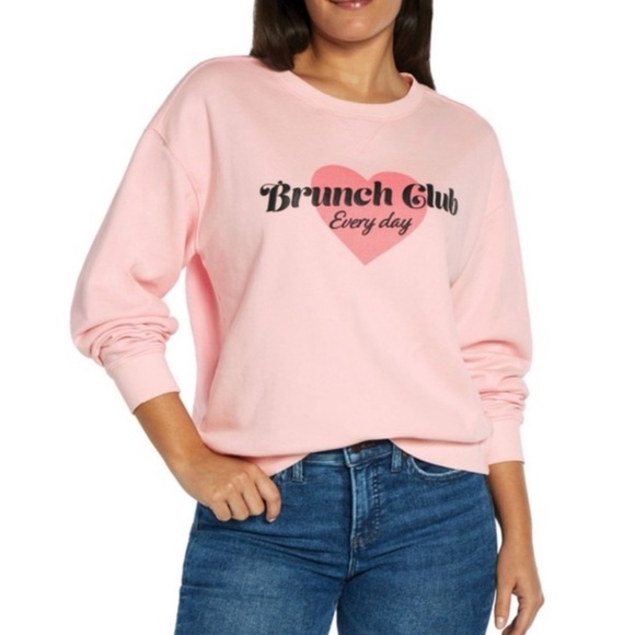 Wildfox Pink Brunch Club Sweatshirt - Picture 1 of 9